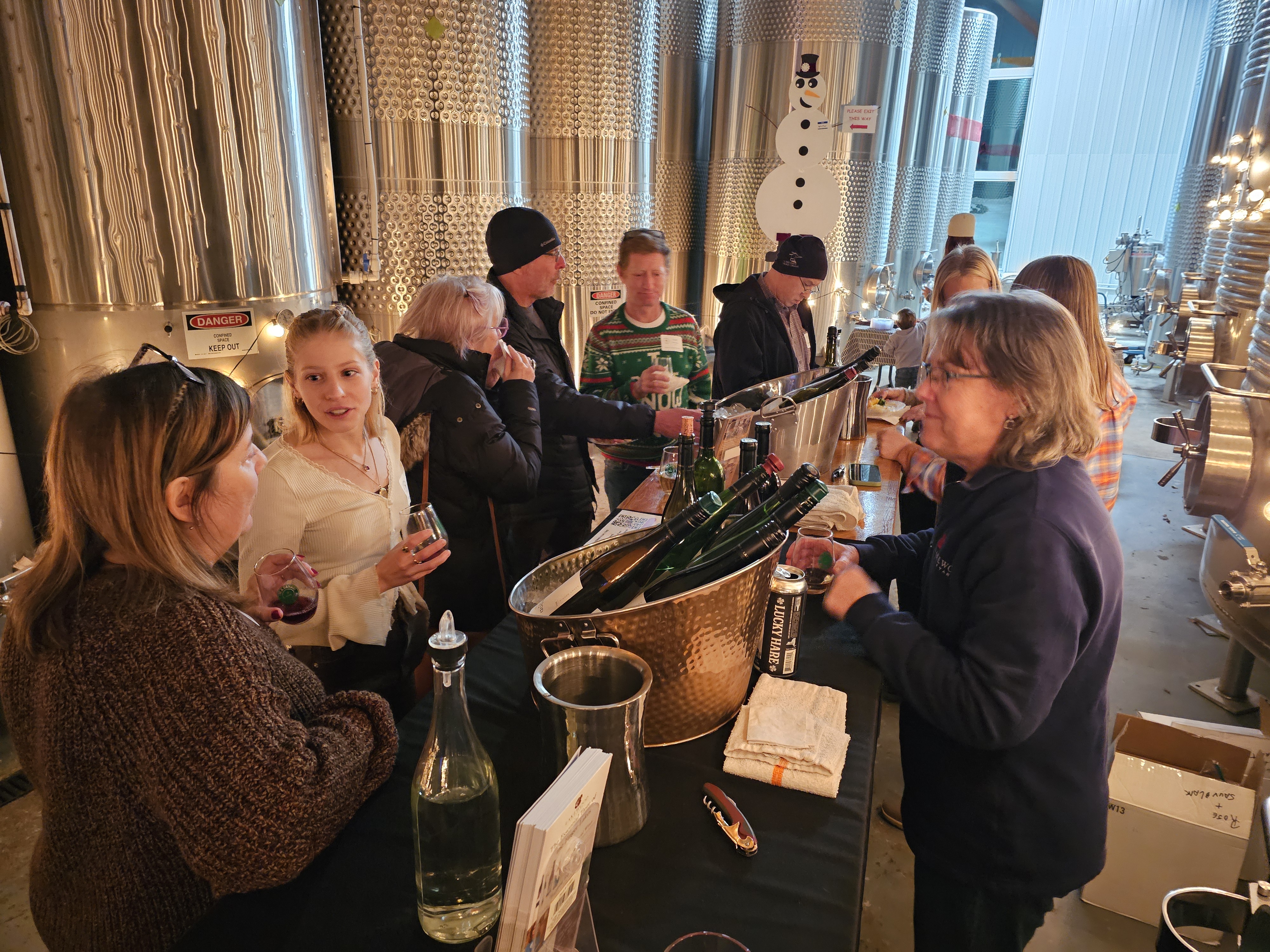 People enjoying craft beverages